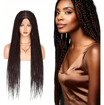 Paruka Paruka dlouhé syntetické vlasy tmavě hnědá Althair dámská