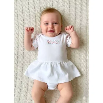 Kojenecké oblečení Kojenecké body se sukýnkou Ewa Plastuš bílé