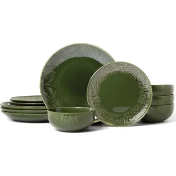 Mikasa Jardin kameninová jídelní sada 12 ks, zelná