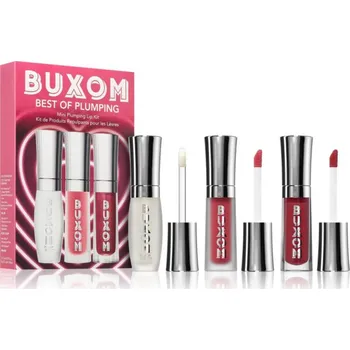 Lesk na rty Buxom EVERGREEN Buxom PLUMP SHOT™ COLLAGEN-INFUSED LIP SERUM lesk na rty pro větší objem s kolagenem 2 ml + Buxom FULL-ON™ PLUMPING LIP CREAM GLOSS krémový lesk na rty se zvětšujícím efektem 2 ml + Buxom FULL-ON™ PLUMPING LIP POLISH GLOSS lesk pro objem r