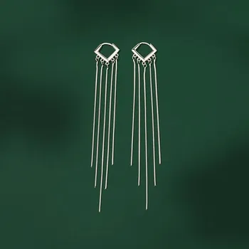 Náušnice Éternelle Dlouhé náušnice Emma E1363-L017-2-90 Stříbrná