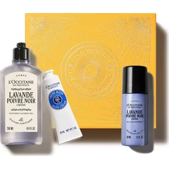 Kosmetická sada L’Occitane Lavande Poivre Noir L’Occitane Lavande Poivre Noir deodorant roll-on 50 ml + L’Occitane Shea Butter výživný krém na ruce 30 ml + L’Occitane Lavande Poivre Noir sprchový gel 250 ml kosmetická sada