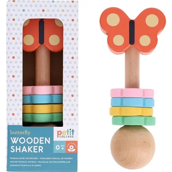 Dřevěné chrastítko Motýl | Petit Collage