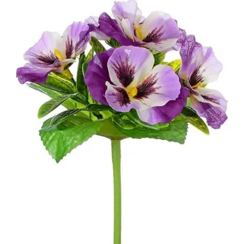 umělá květina Maceška 22 cm, fialová