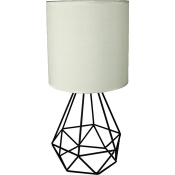 Lampička Noční stolní lampa Graf moderní krémová s textilním stínidlem kovová CANDELLUX 42 cm
