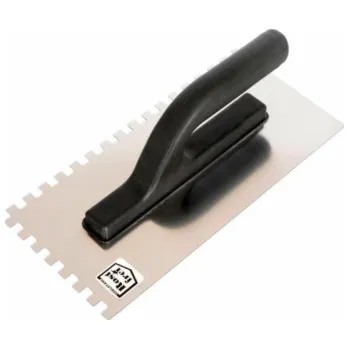 Zednické hladítko AWTools 270mm kovové hladítko s 12mm zářezem, plastová rukojeť (AW30211)