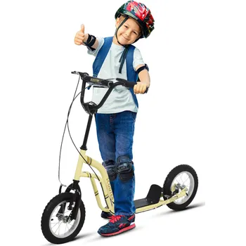 Koloběžka Dětská koloběžka HOMCOM od 5 let, koloběžka, odrážedlo, městská koloběžka s 12palcovými pneumatikami a gumovým odrazovým panelem pro bezpečnou zábavu při jízdě | Aosom.de