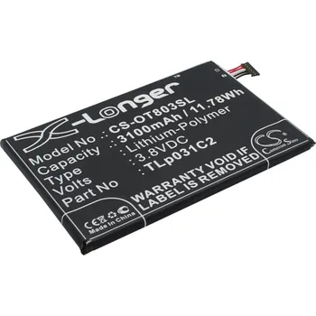 Baterie pro mobilní telefon Baterie Cameron Sino CS-OT803SL pro Alcatel One Touch Hero 2 - neoriginální