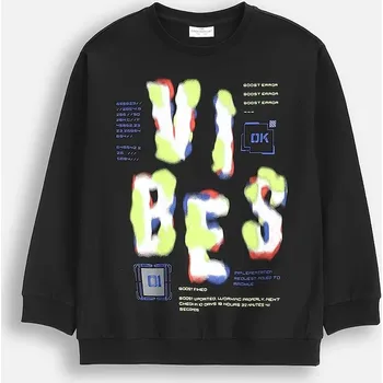 Chlapecká mikina Dětská mikina s bavlnou Coccodrillo ZC5143101XBJ černá 99X, vel. 164