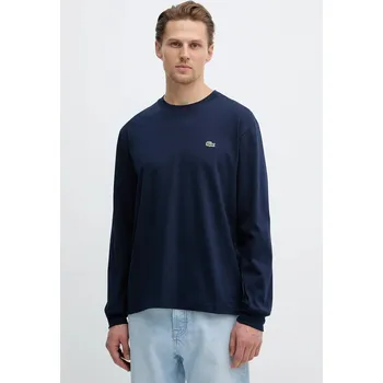 Pánské tričko Bavlněné tričko s dlouhým rukávem Lacoste TH7307 námořnická modř 59X, vel. XL