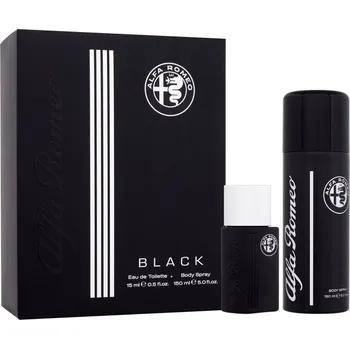 Pánský parfém Alfa Romeo Black Dárková sada EDT 15 ml a tělový sprej 150 ml