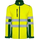 Pánská reflexní softshellová bunda Antares, zahradní zelená/svítivé žlutá, Velikost 4XL