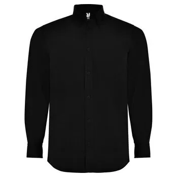 Pánská košile Pánská košile s dlouhým rukávem Aifos, černá, Velikost L