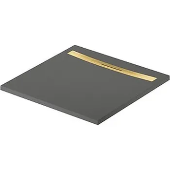 Sprchová vanička CERSANIT 3D Sprchová vanička Cersanit Kontra 90x90 čtvercová, graphite ,kryt zlatý, S207-002 S207-002