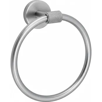 Držák na ručník Rea Galo, prstenový věšák na ručník, broušená ocel, REA-88075