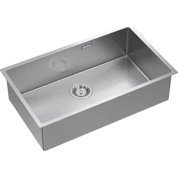 Granitový dřez Quadron ANTHONY, ocelový dřez 740x440x205 mm, broušená ocel, ZLE-90056