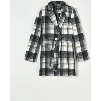 Dámský kabát Sinsay - Kabát s&nbsp;páskem k&nbsp;uvázání - vícebarevná - 3551X-MLC - 3551X-MLC-S-1