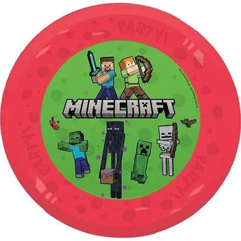Talíř GODAN Plastové talíře 21 cm Pixel - Minecraft, 4 ks