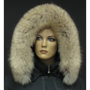 Špongr Kožešina lem / límec na kapuci z mývalovce 3090 NATUR