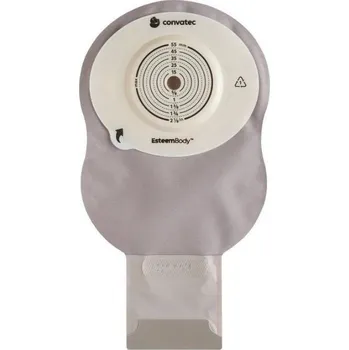 Stomie Sáček 1D Esteem Body Soft Convex výpustný, hl. 4 mm, V1/10-45 mm, šedý, s okénkem, velký, 10 ks