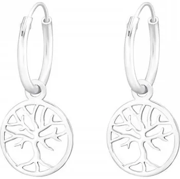 Náušnice Stříbrné náušnice kroužky STROM ŽIVOTA Ag 925/1000