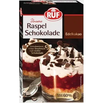 Jedlá dekorace na dort Tmavé čokoládové kousky 100 g - RUF