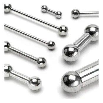 Piercing Šperky4U Piercing do jazyka 1,6 x 30 mm, kuličky 6 mm - PJ1014-16306