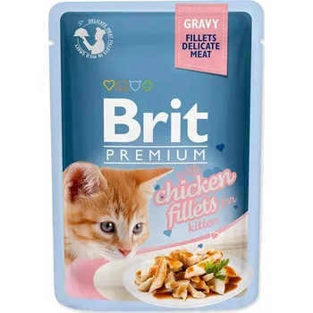 Krmivo pro kočku Kapsička BRIT Premium Cat Gravy Chicken Fillets for Kitten 85g