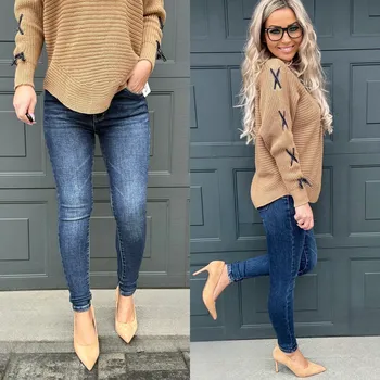 Dámské džíny Skinny džíny S6180-3 Velikost: S, Barva: Modrá