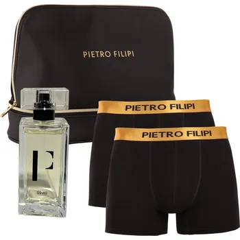 Sada pánského spodního prádla Pánská dárková kosmetická taštička 2PACK boxerky s parfémem Pietro Filipi (4PJTBKP1) M Možnost vrácení zboží ZDARMA do 120 dnů!