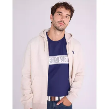 Pánská mikina U.S. Polo Assn. pánská mikina Full Zip Logo mléčná XXL