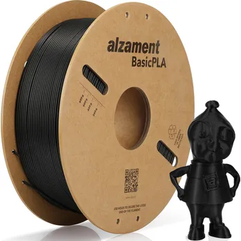 Filament Alzament Basic PLA 1kg Black ALZMNTB01