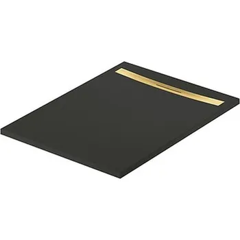 Sprchová vanička CERSANIT 3D Sprchová vanička Cersanit Kontra 120x90 obdélníková, černá ,kryt zlatá, S207-017 S207-017