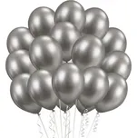 Latexové balónky stříbrné metalické lesklé 40ks