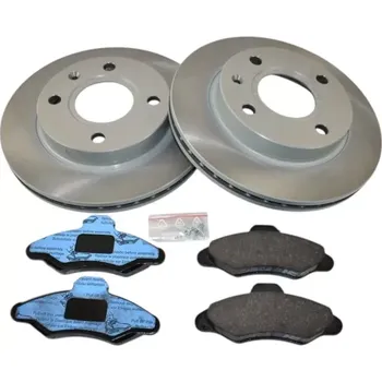 Brzdový kotouč Sada přední brzdové kotouče + destičky FORD ESCORT V VI , ORION III (FORD 1015598 1048309 5022654 5025948 5028176 5028281 6180371 6500952 6500954 6704271 6962492 7075049 7075050 89FX1125CE 91AB2K021BB 91AB2K021BC 91AB2K021FA 91AB2K021HB 91AB2K021JA)