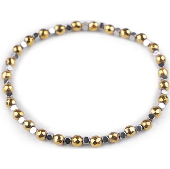 Náramek Náramek pružný hematitový Varianta: 1 stříbrná zlatá, Balení: 1 ks