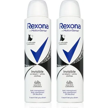 Rexona Invisible Rexona Invisible on Black + White Clothes Antiperspirant antiperspirant ve spreji 2x150 ml
