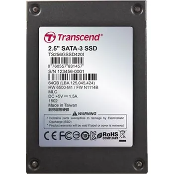 Počítač TRANSCEND SSD420I 256GB Industrial SSD disk2.5" SATA3, MLC, Ind., Iron case, černý