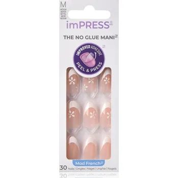 Přípravek na nehty KISS imPRESS The No Glue Mani umělé nehty samolepicí Fearless 30 ks