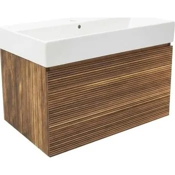 Koupelnová skříňka s umyvadlem Naturel Elsa 79x35x45,5 cm ebenová dýha mat ELSA80EBU2