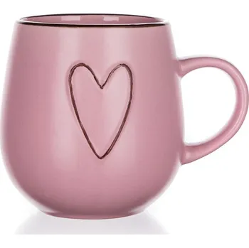 Hrnek 500ml HEART RŮŽ keramický