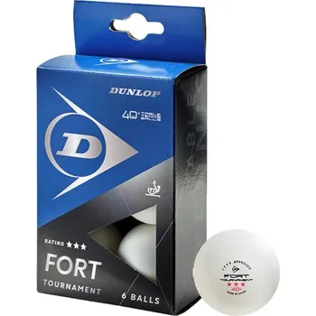 Míčový sport Míčky na stolní tenis Dunlop Fort Tournament 40+*** (6 ks) bílý