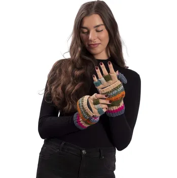 Rukavice Vlněné převlékací rukavice / růžovo-modré