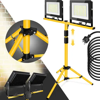 Toolight Rea, Halogen LED budowlany na statywie RSL006-2x100N, OSW-10206