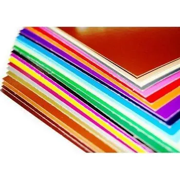 Dekorační karton oboustranný 300g/m2, 48 x 68 cm - žlutý / 25 ks