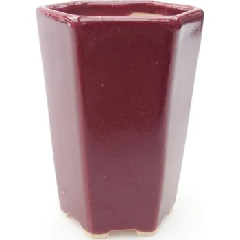 Květináč Mini bonsai miska 5 x 4,5 x 6,5 cm vínová