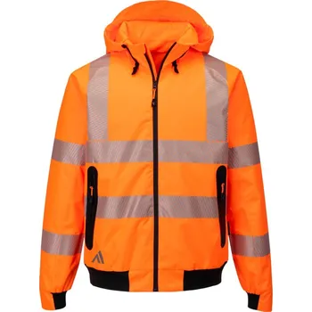reflexní vesta PORTWEST HI-VIS KX3 KX315 / Reflexní bomber do deště - HV oranžová S