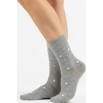Dámské ponožky Voxx Flowrana Ponožky kytička šedé