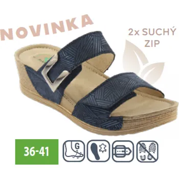 Dámská zdravotní obuv SANTÉ N/209/2/K89 NAVY zdravotní pantofel, --- - 37