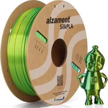 Filament Alzament PLA Silk Tri Color 1 kg Yellow-Blue-Green ALZMNTST03